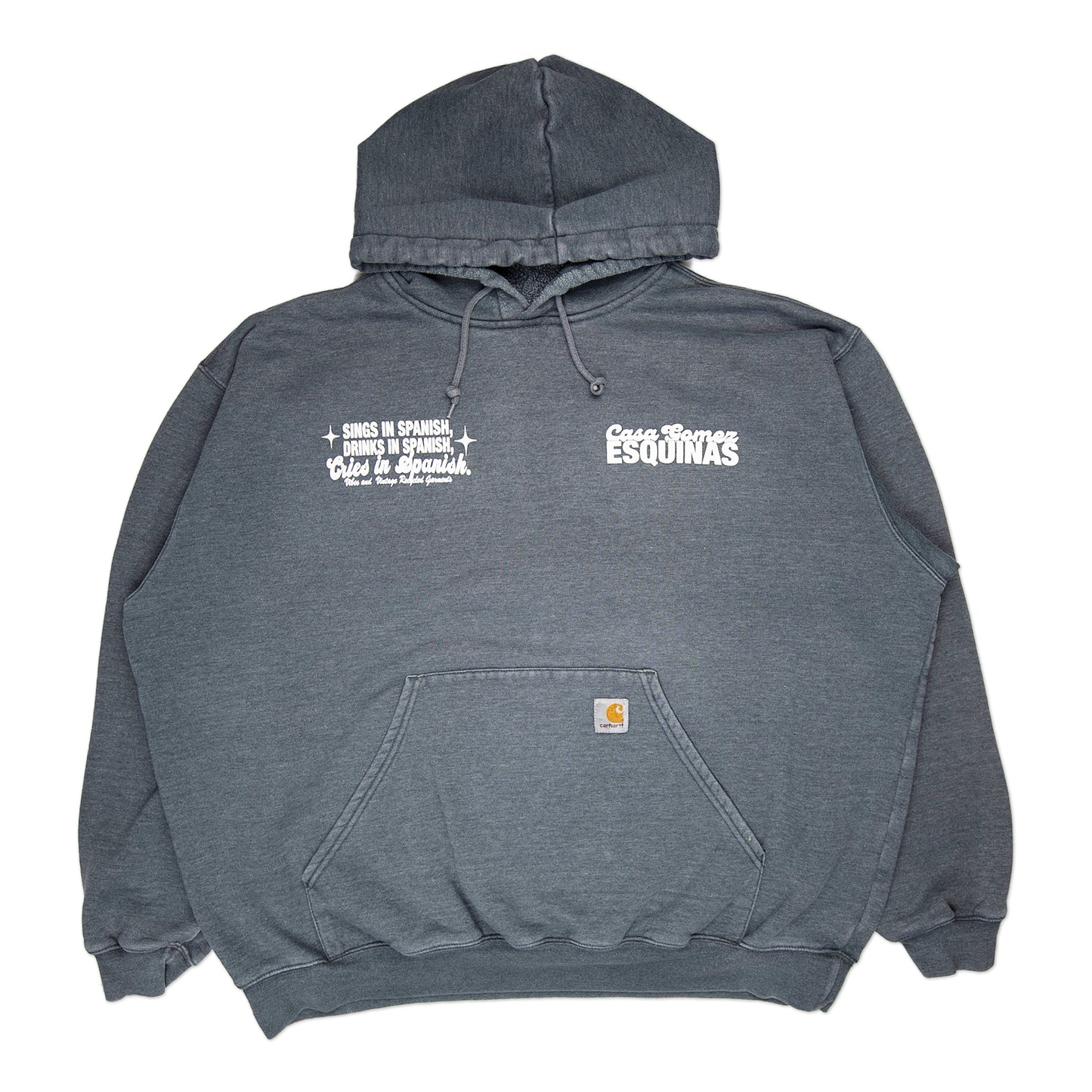 Gray "Cries in Spanish" Hoodie (XXL)