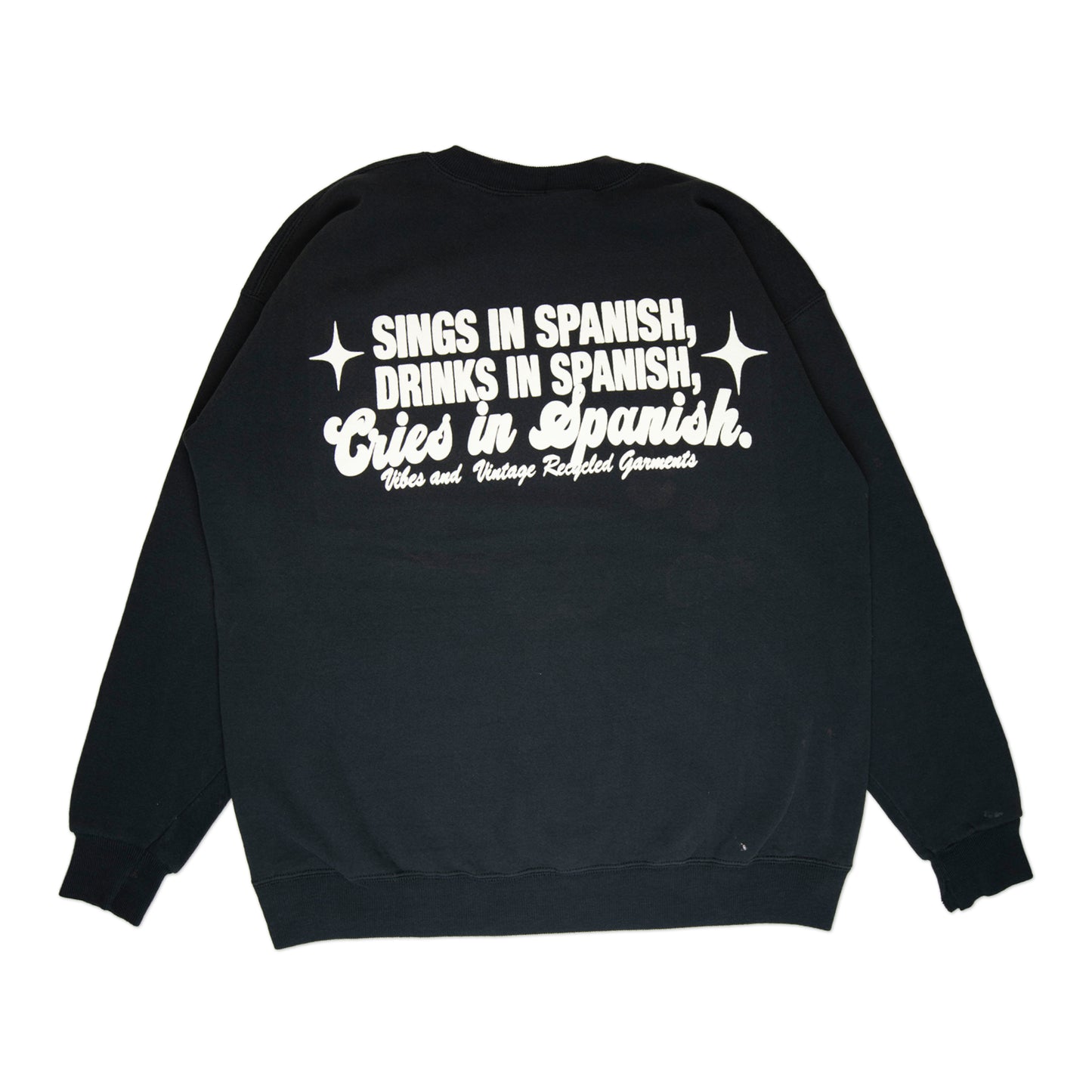 Black "Cries in Spanish" Crew (XL)