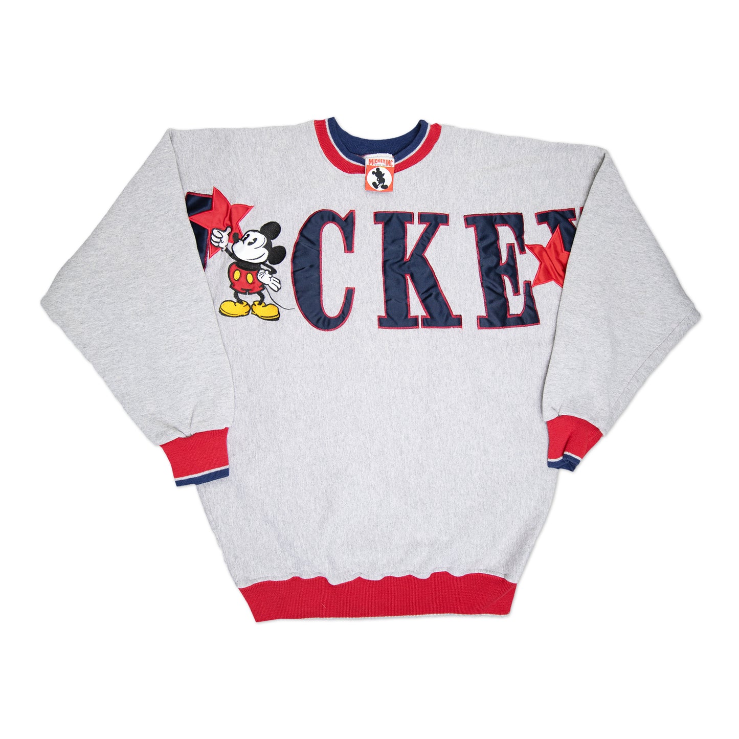 90's Mickey Spell-out Crew (L)