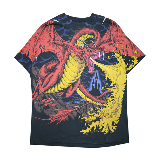 93' AOP Flaming Dragon Tee (XL)