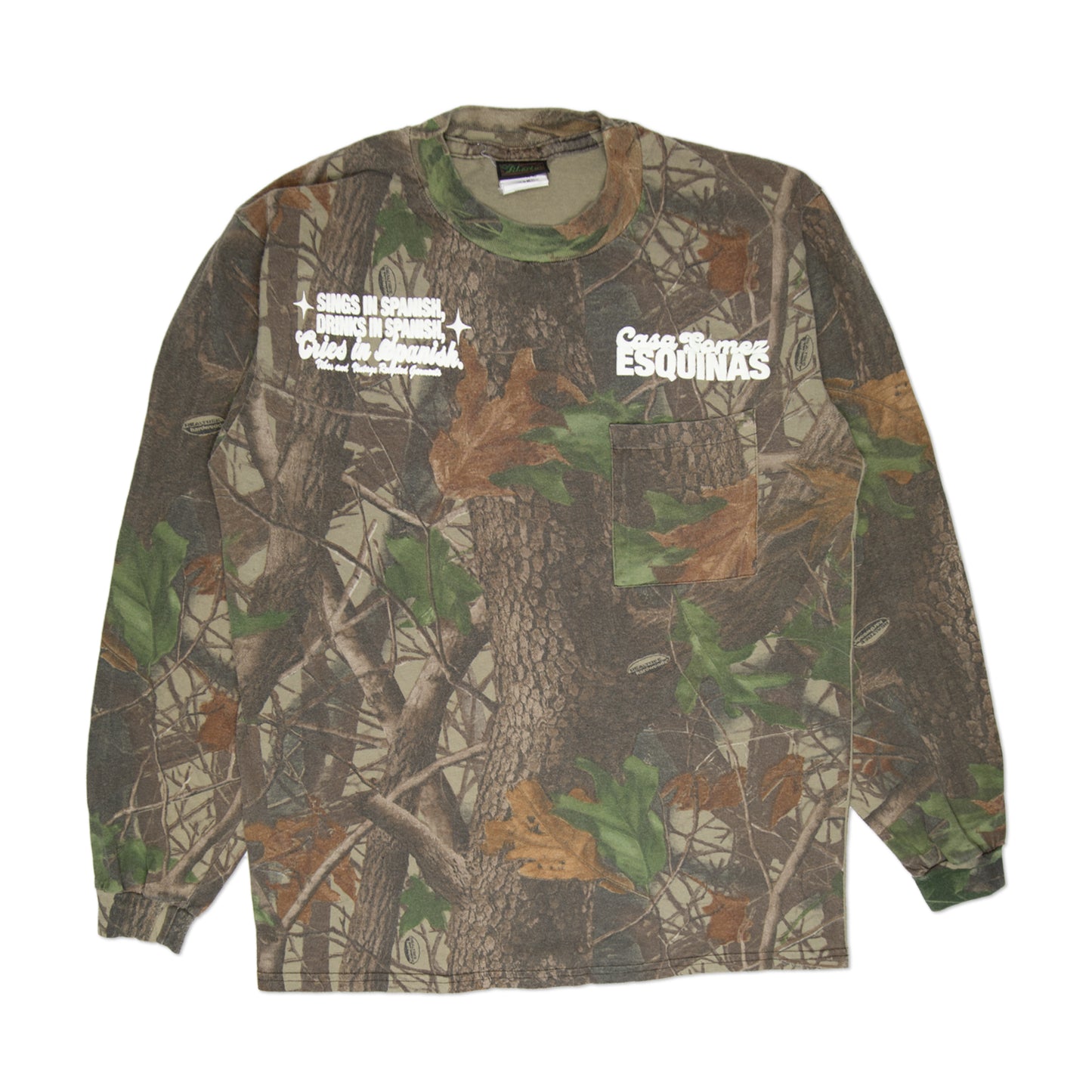 Camo "Cries in Spanish" Longsleeve (M)
