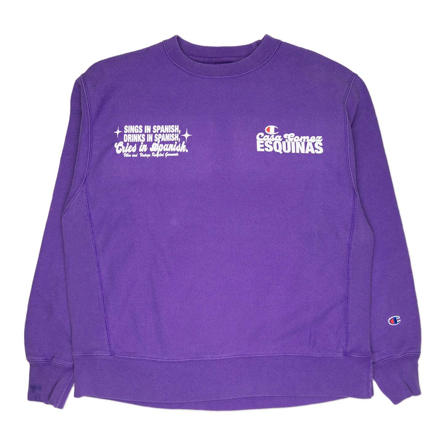 Purple "Cries in Spanish" Crew (XL)