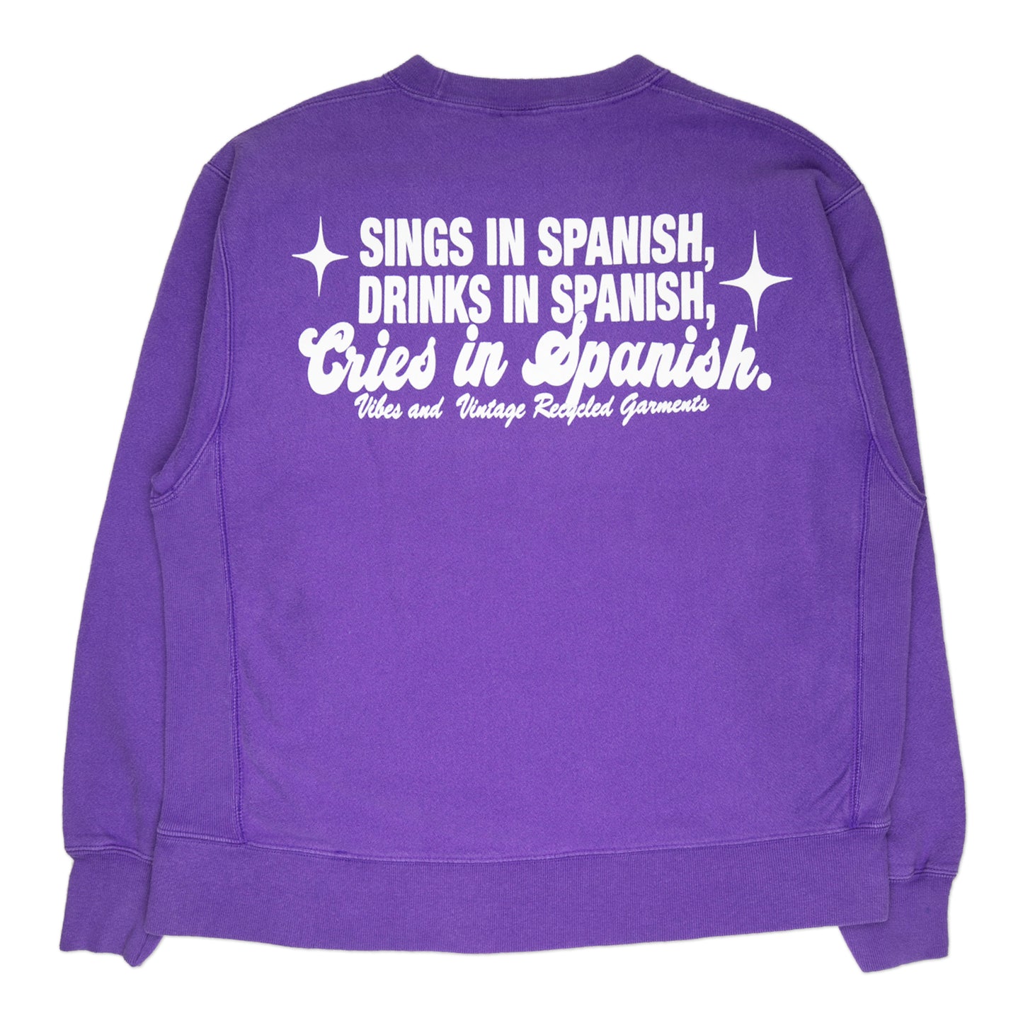 Purple "Cries in Spanish" Crew (XL)
