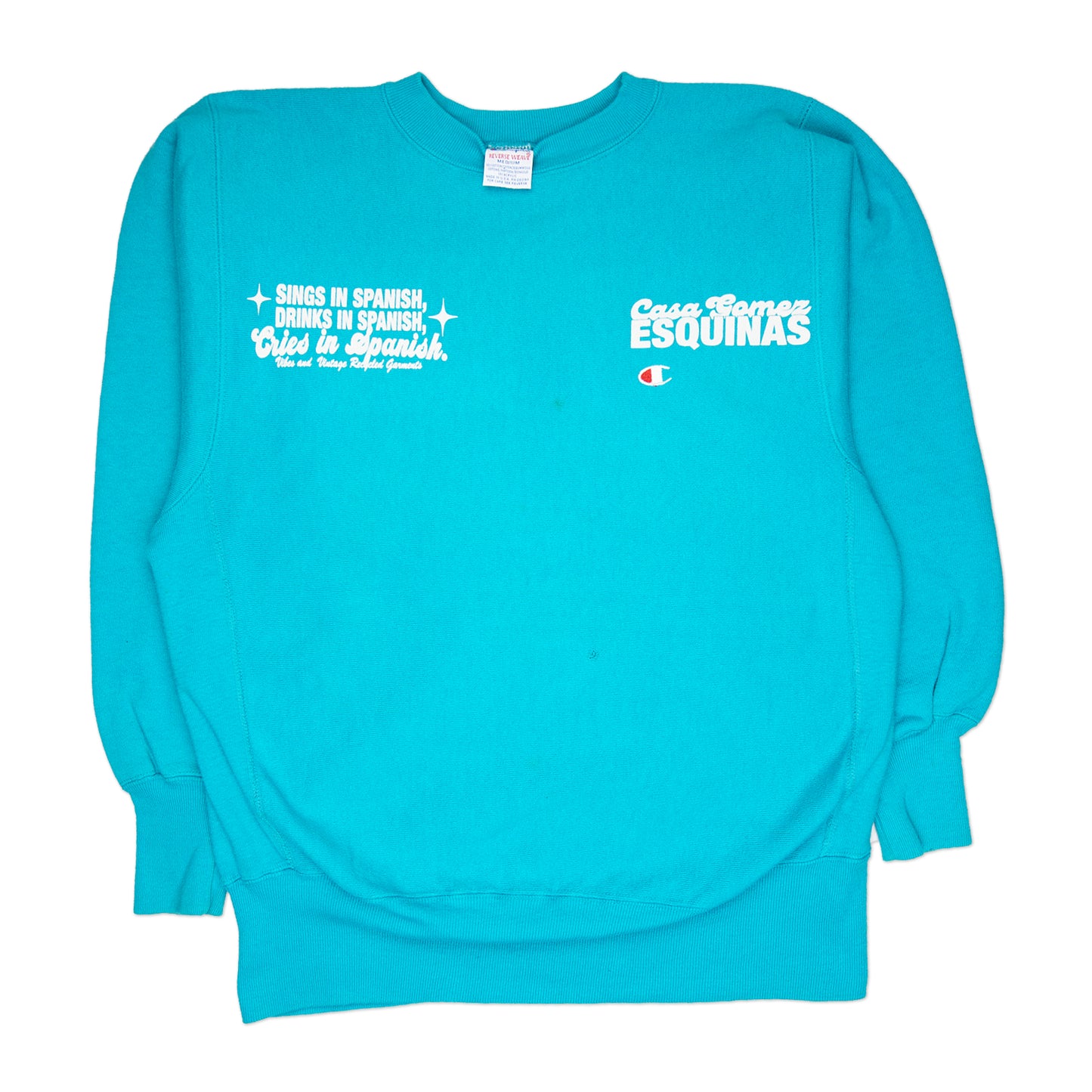 Turquoise "Cries in Spanish" Crew (S)