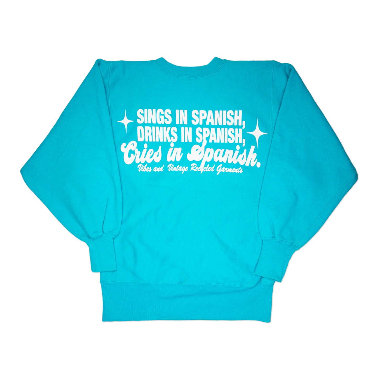 Turquoise "Cries in Spanish" Crew (S)