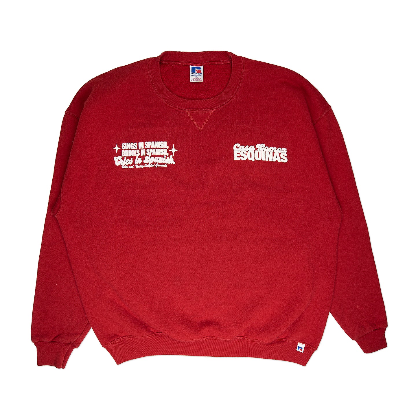 Red "Cries in Spanish" Crew (XL)