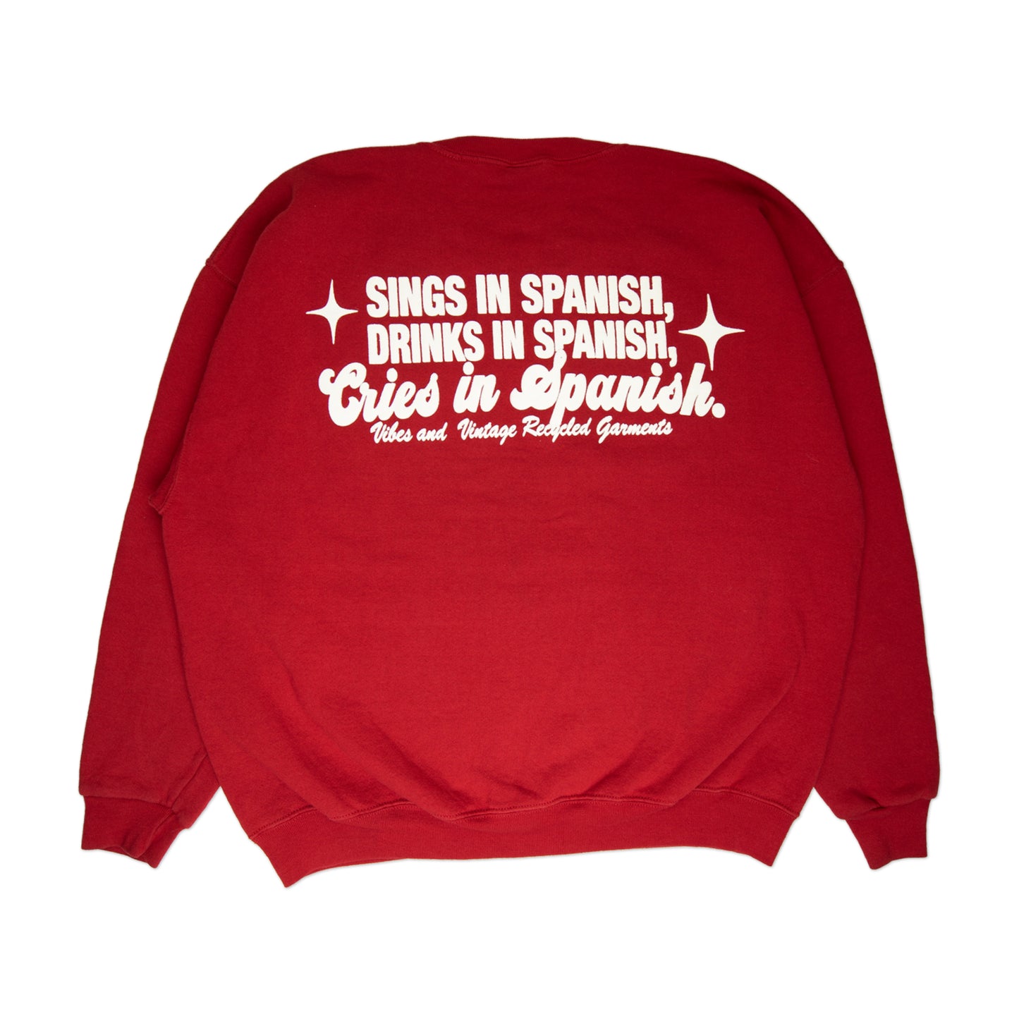 Red "Cries in Spanish" Crew (XL)