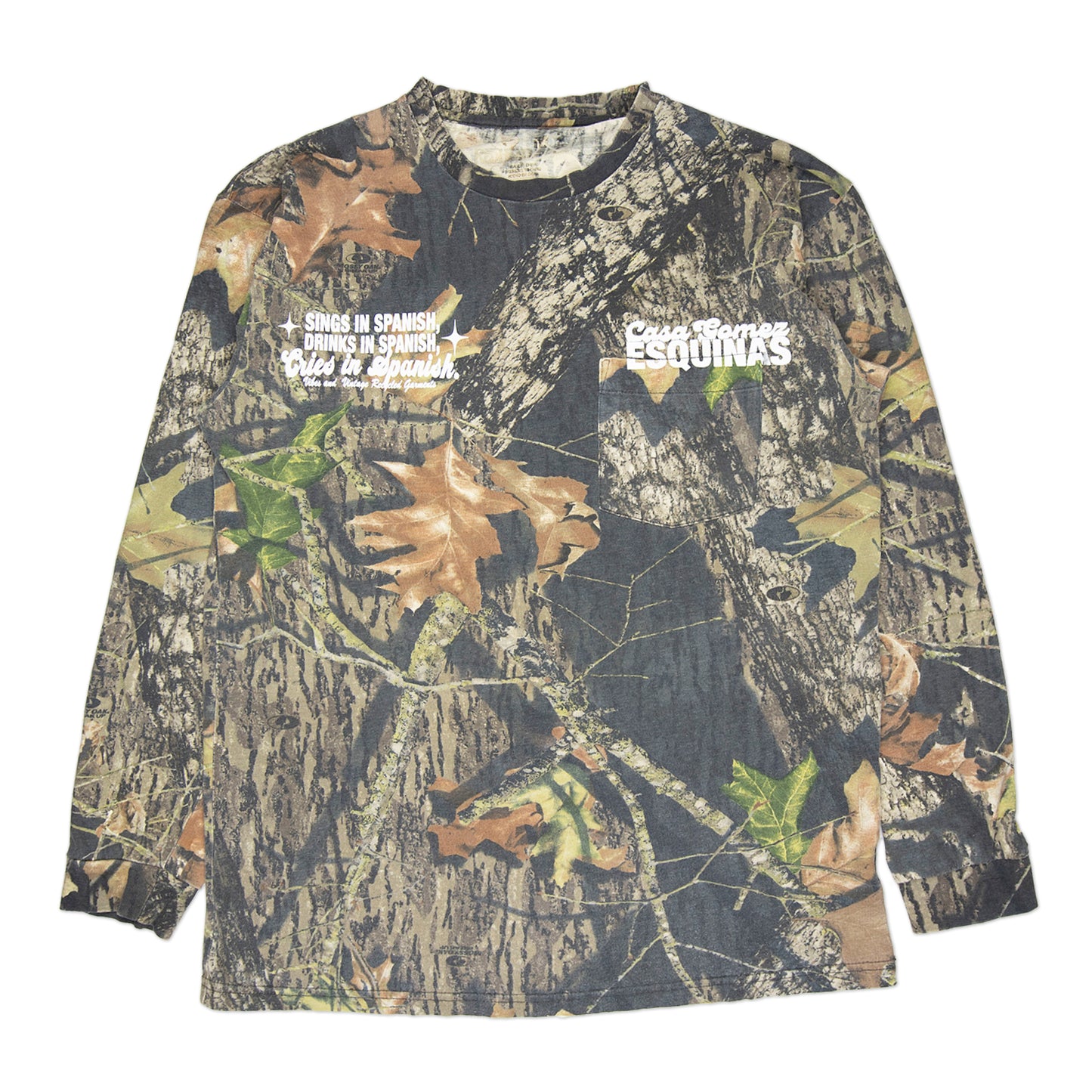 Camo "Cries in Spanish" Longsleeve (M)