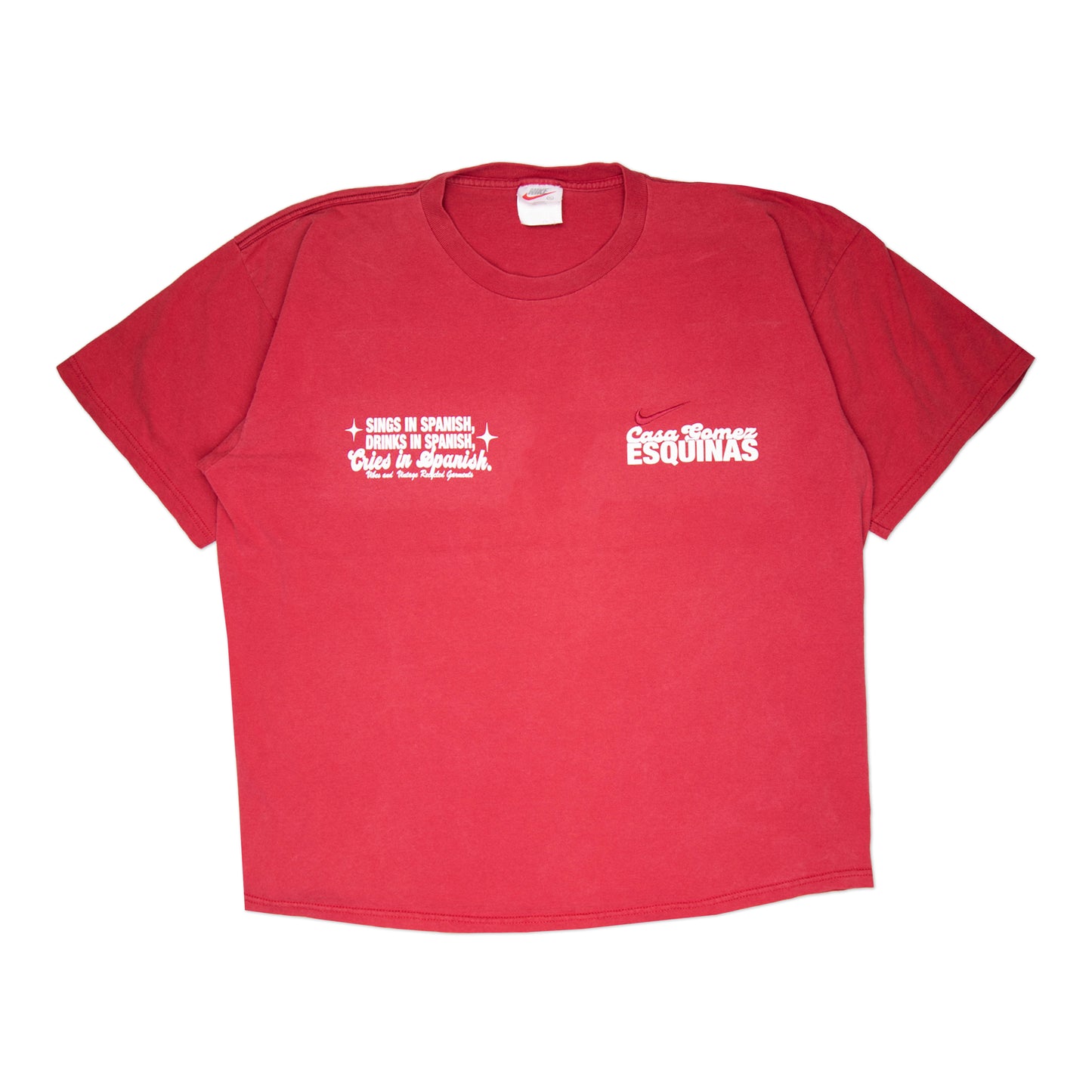 Red "Cries in Spanish" Tee (XL)