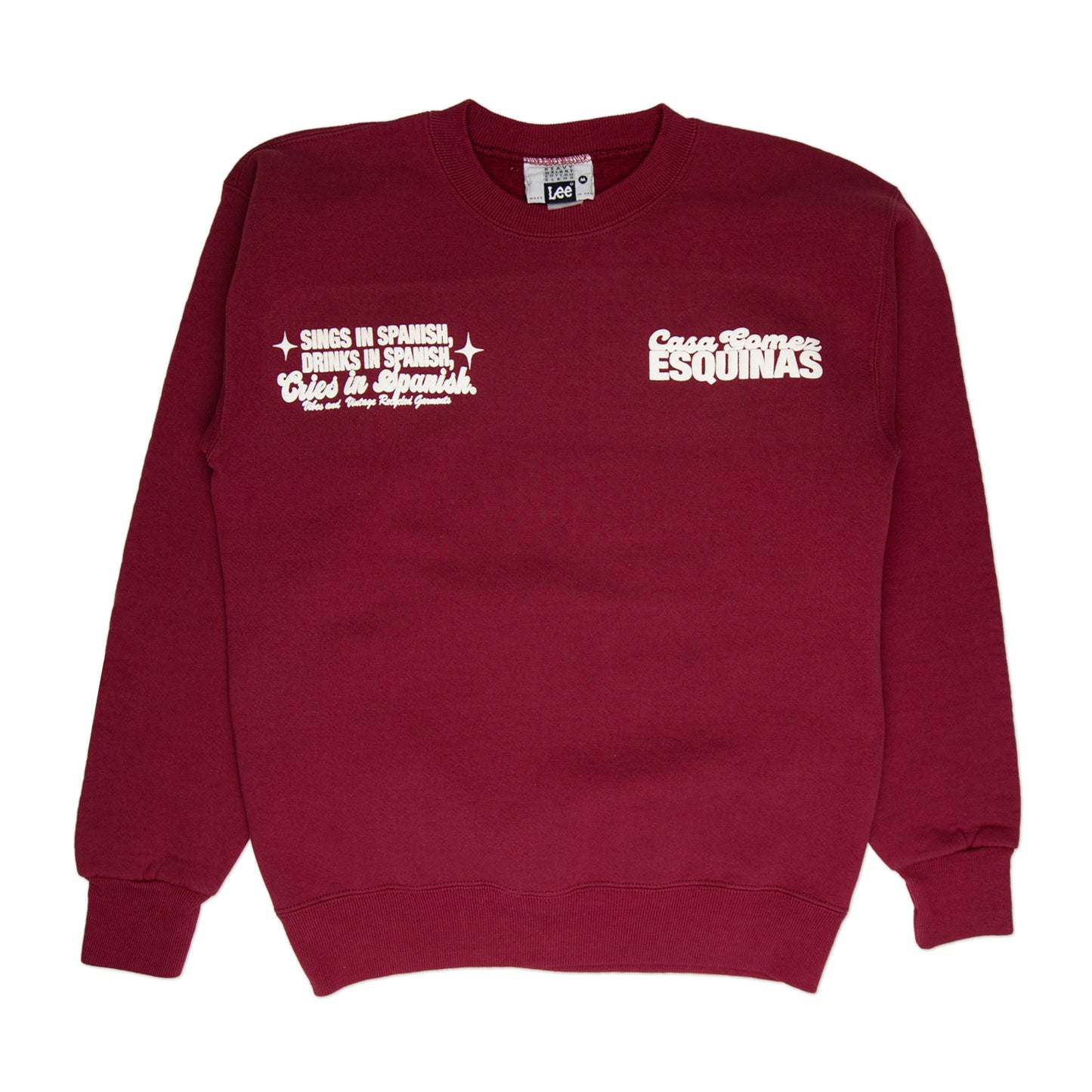 Burgundy "Cries in Spanish" Crew (S)