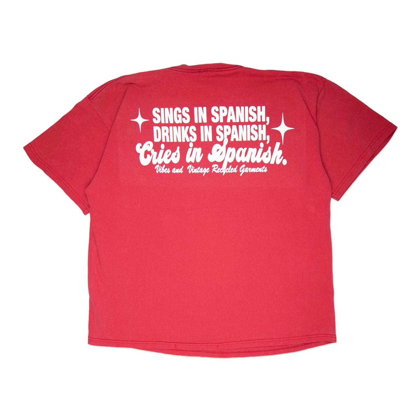 Red "Cries in Spanish" Tee (XL)