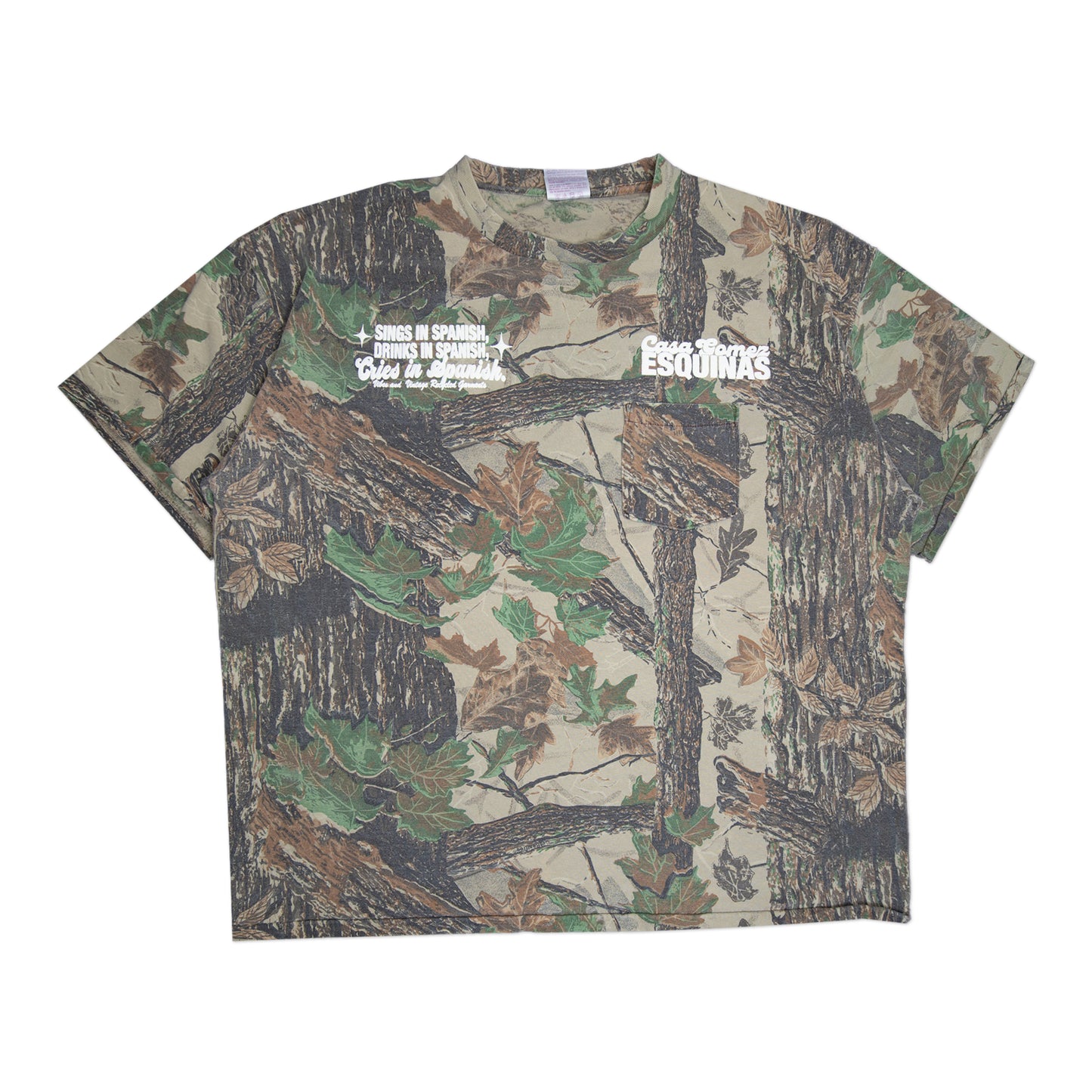 Camo "Cries in Spanish" Tee (XL)