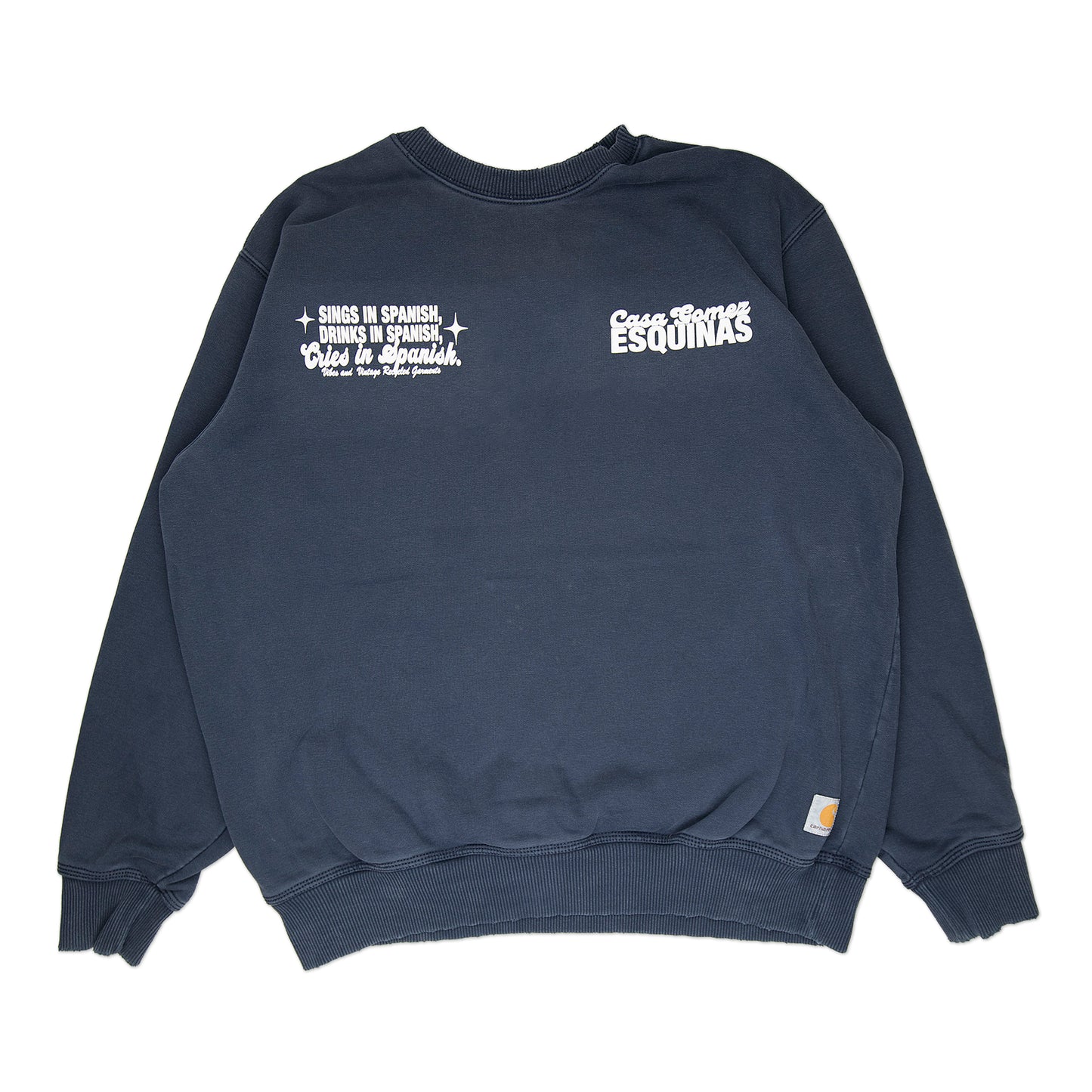 Navy Blue "Cries in Spanish" Crew (L)