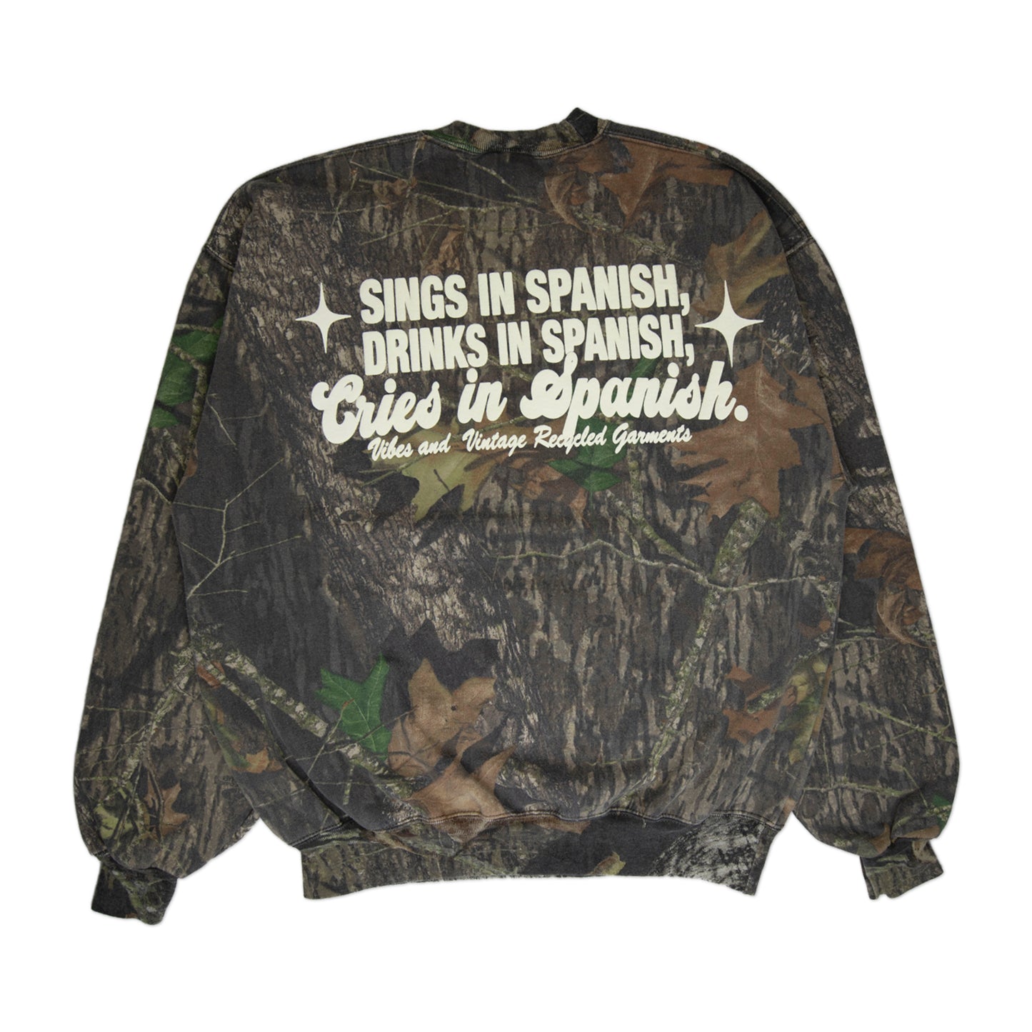 Camo "Cries in Spanish" Crew (L)