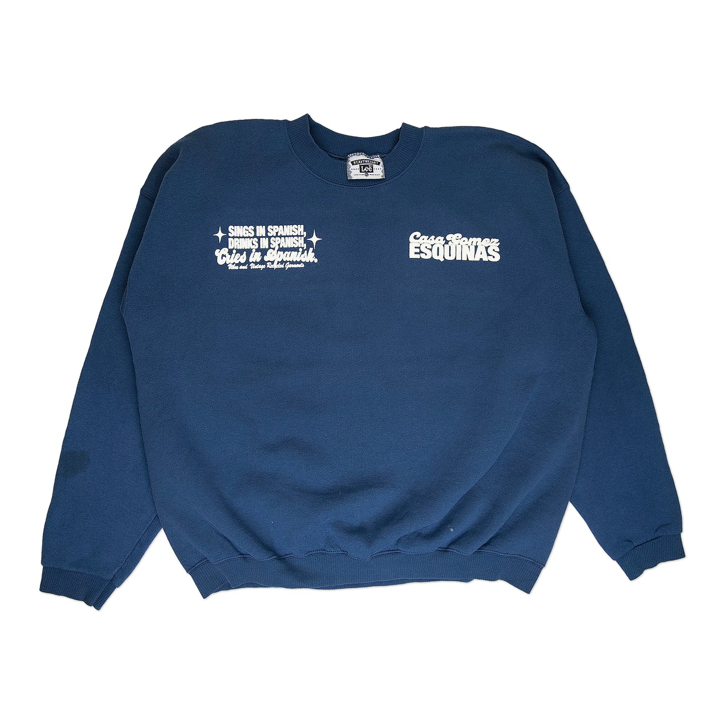 Navy Blue "Cries in Spanish" Crew (L)