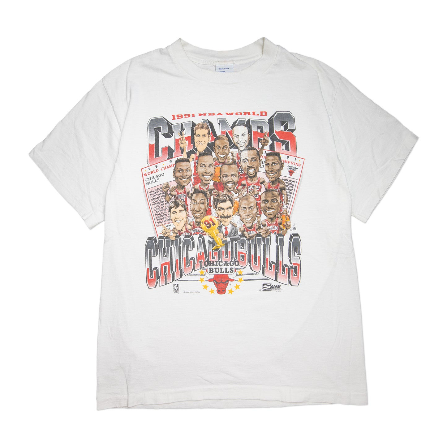 91' Bulls Caricature Tee (L)