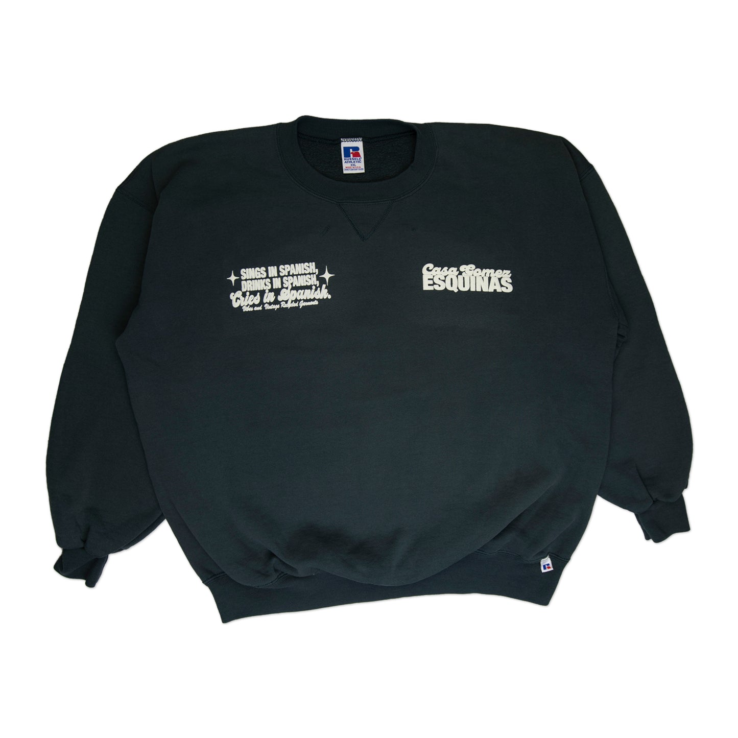 Forest Green "Cries in Spanish" Crew (XXL)