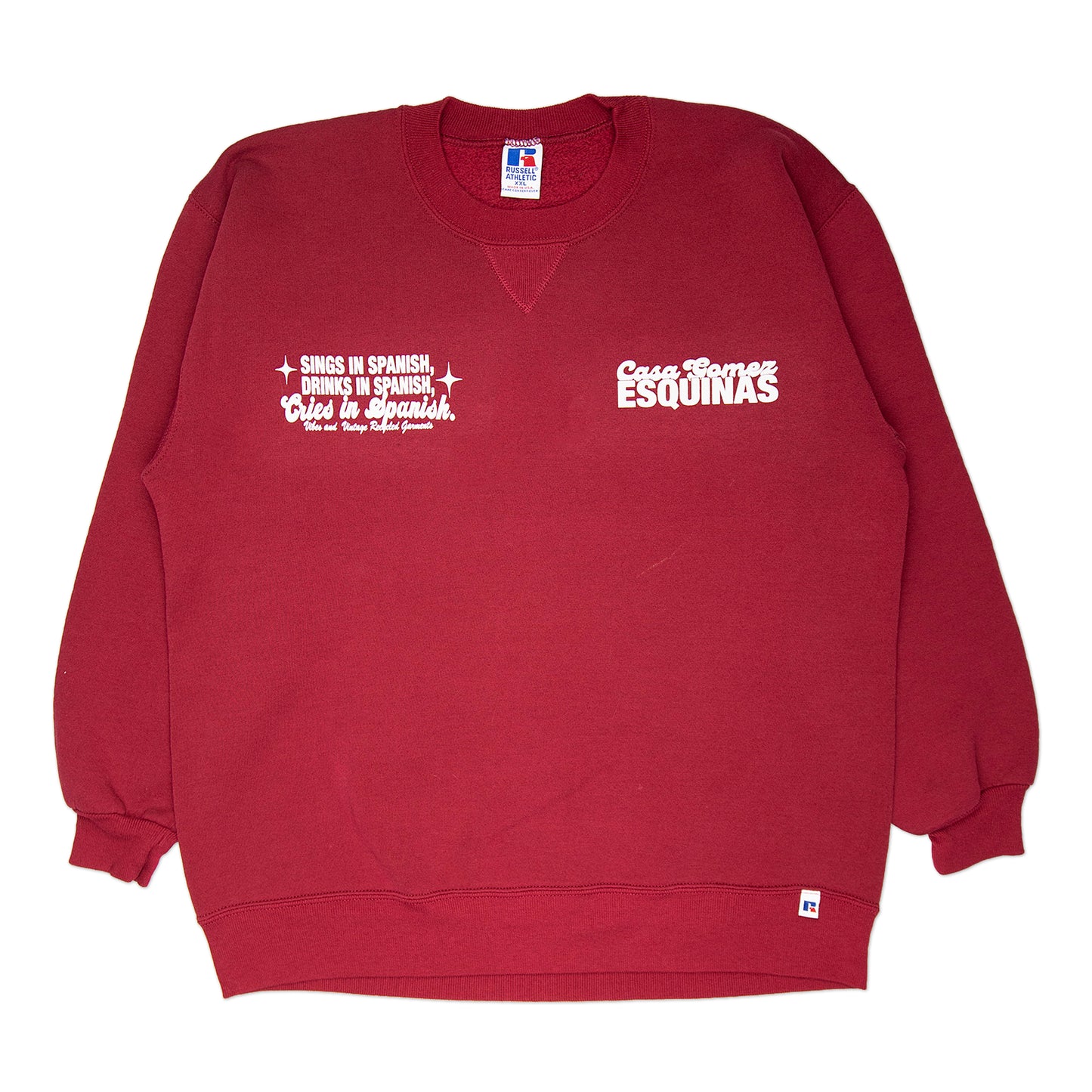 Burgundy "Cries in Spanish" Crew (XL)