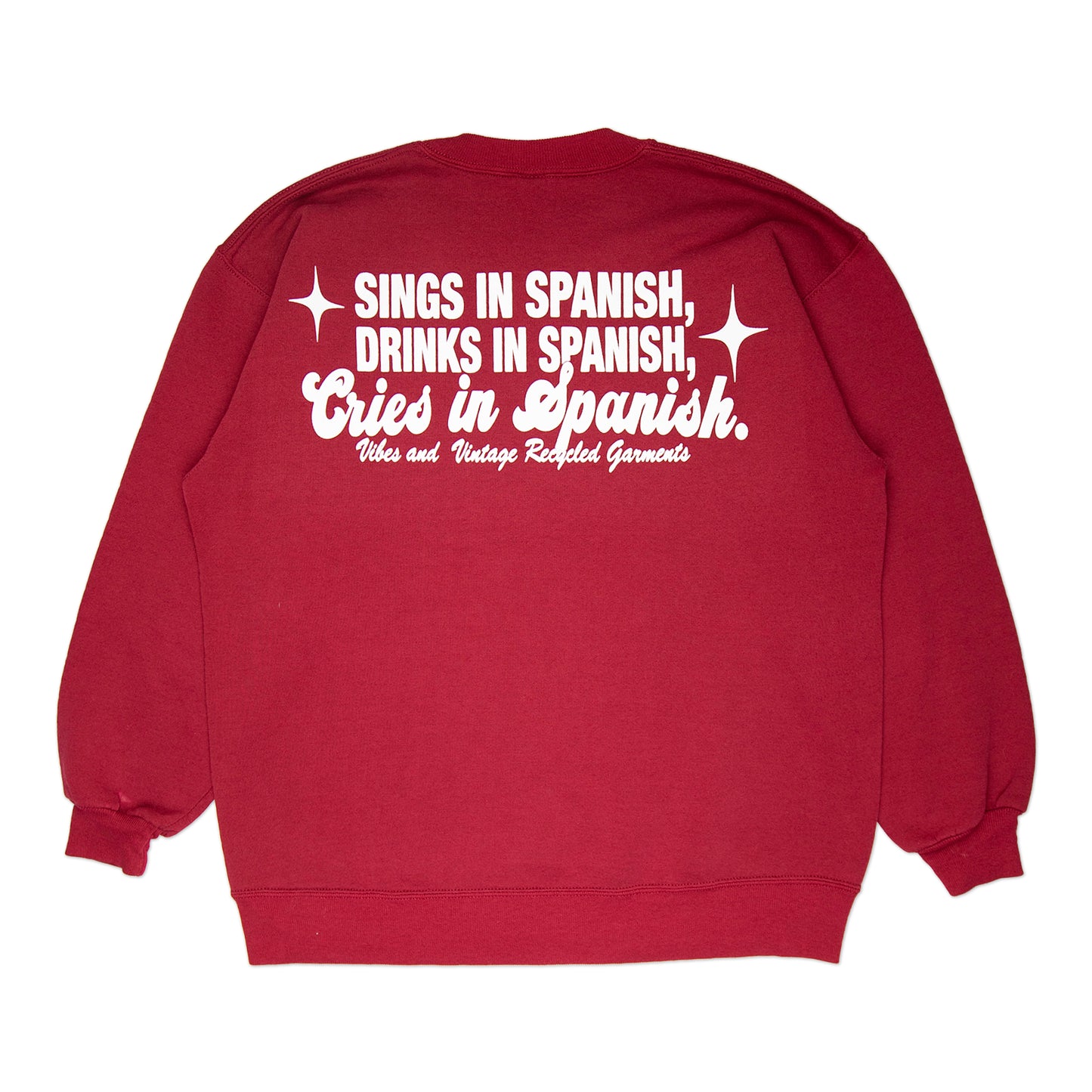 Burgundy "Cries in Spanish" Crew (XL)