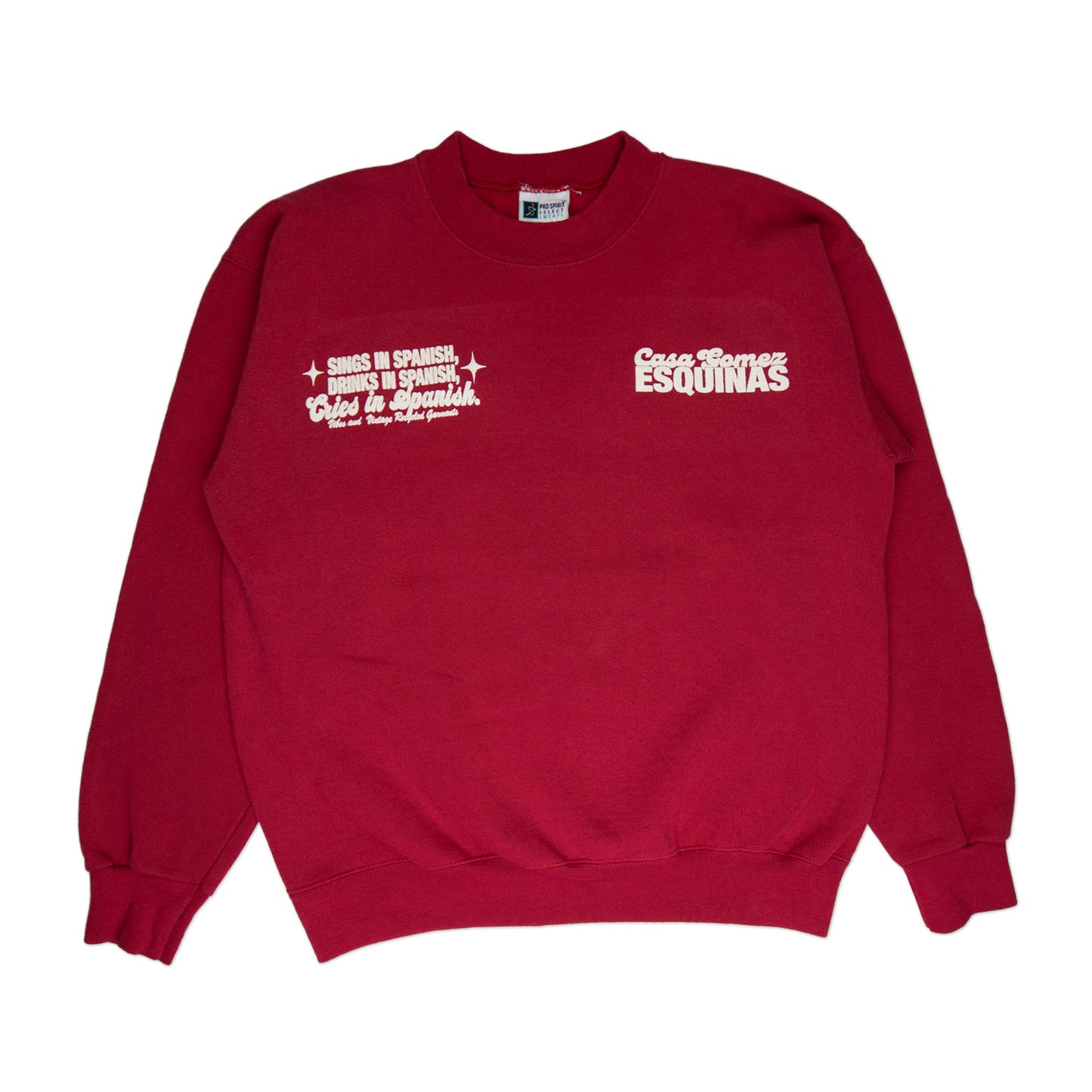 Burgundy "Cries in Spanish" Crew (M/L)