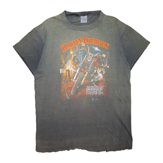 88' 3D Emblem Harley American Steel Tee (L)