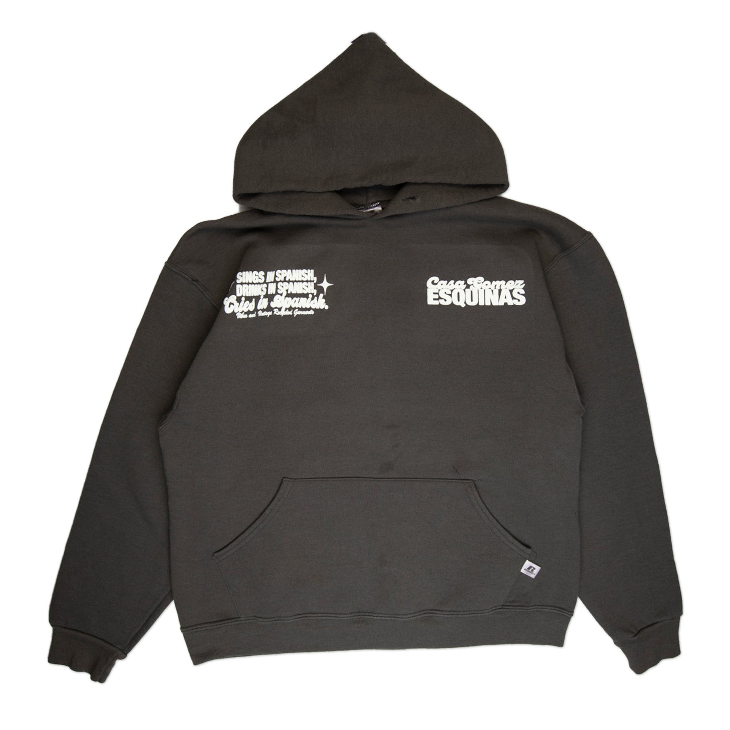 Brown "Cries in Spanish" Hoodie (S/M)