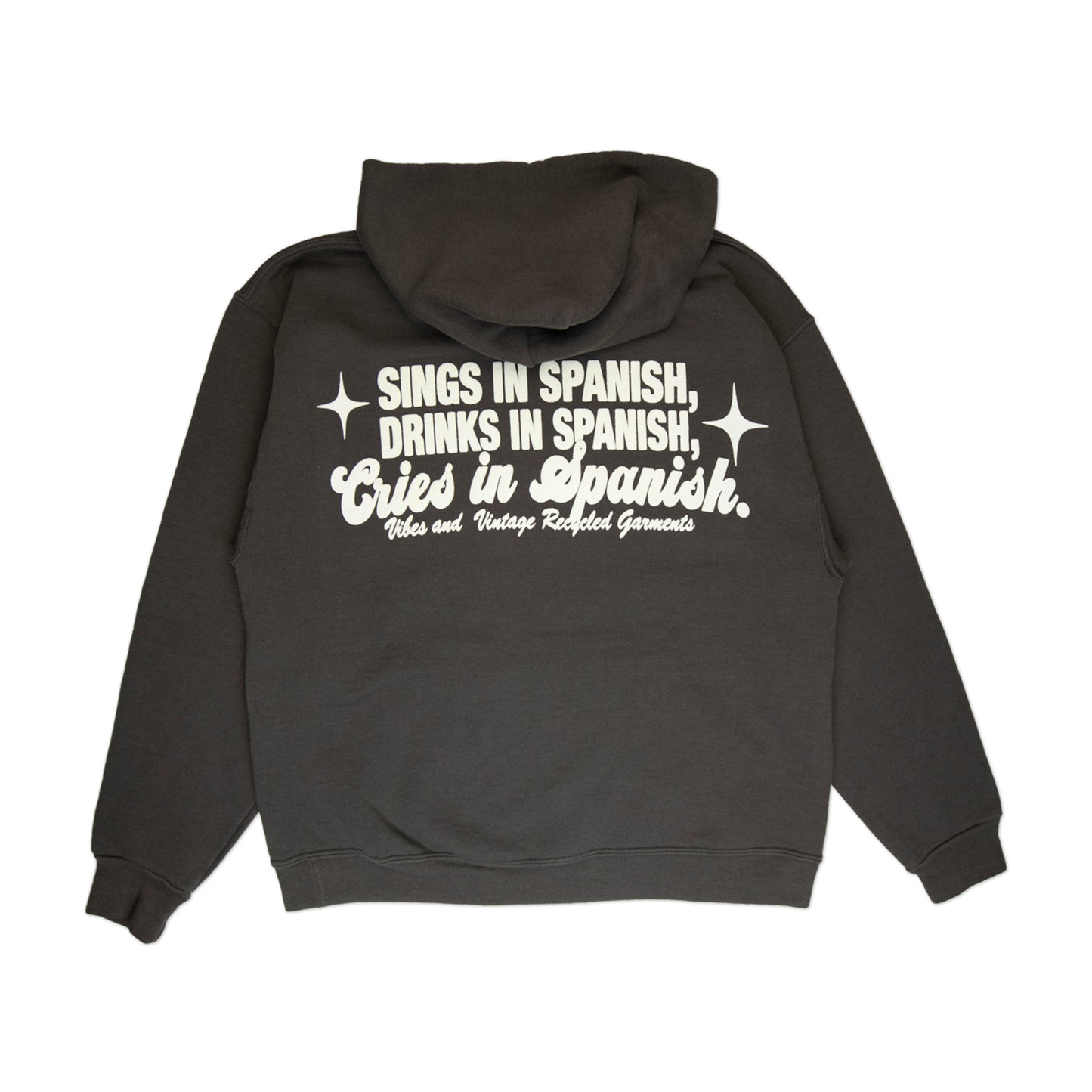 Brown "Cries in Spanish" Hoodie (S/M)