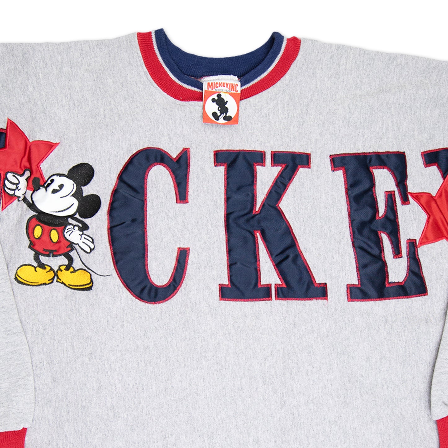 90's Mickey Spell-out Crew (L)