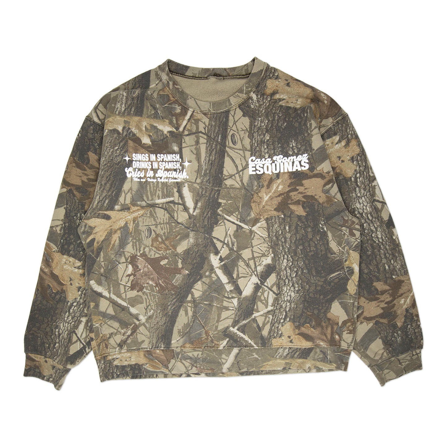 Camo "Cries in Spanish" Crew (L)