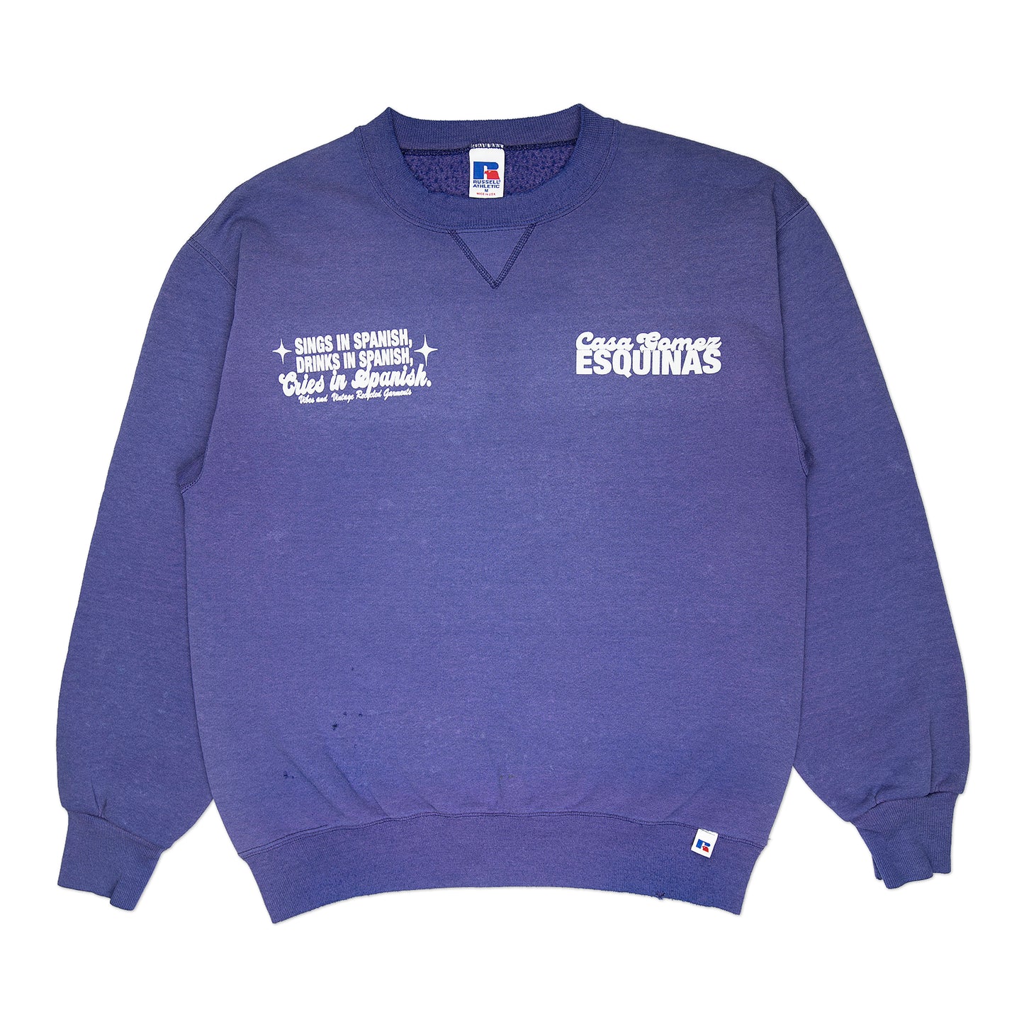 Blue / Purple "Cries in Spanish" Crew (L)