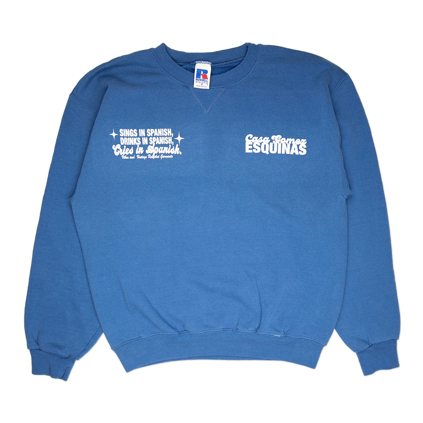 Blue "Cries in Spanish" Crew (M)