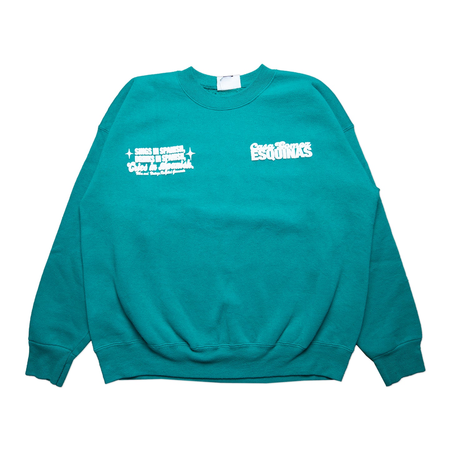 Turquoise Cries in Spanish Crew (XL)