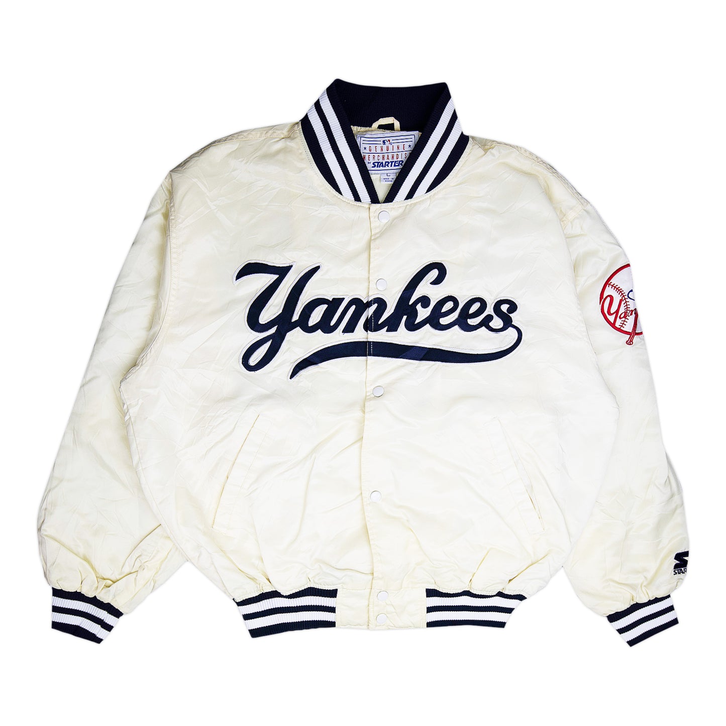 Vintage Off White Yankees Bomber