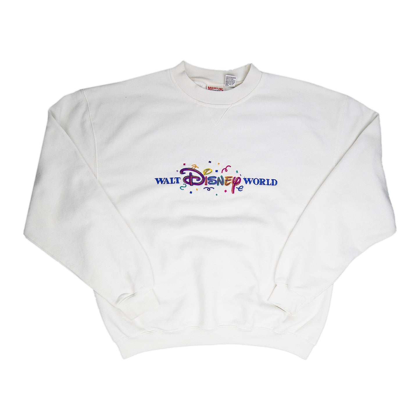 90's Walt Disney World Confetti Embroidered Crewneck