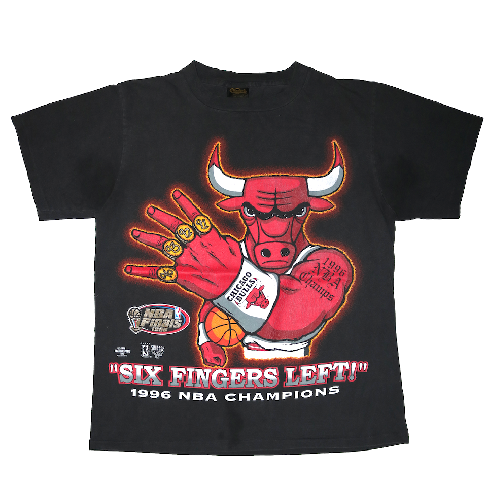 96' Chicago Bulls 4 Rings NBA Champions Graphic Shirt