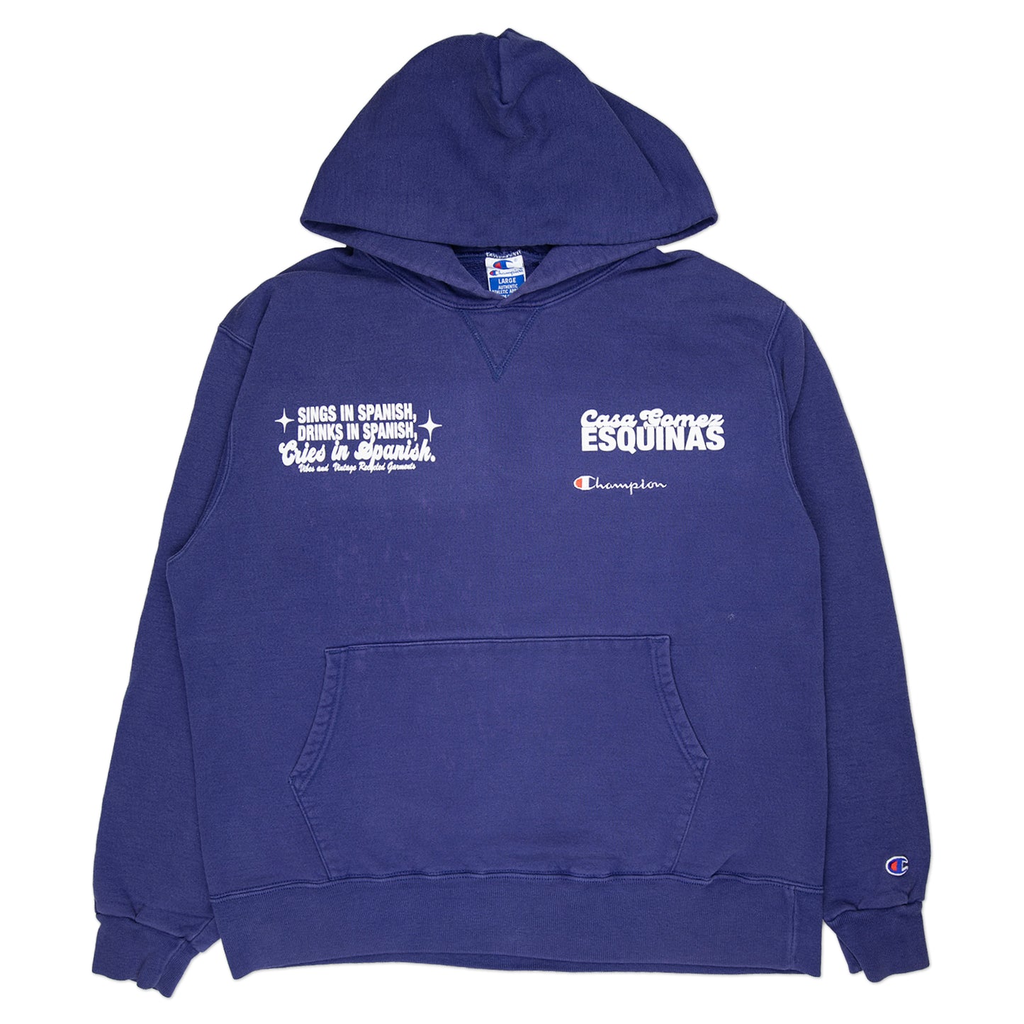 Purple "Cries in Spanish" Hoodie (M)