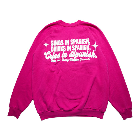 Pink Cries in Spanish Crew (XL)