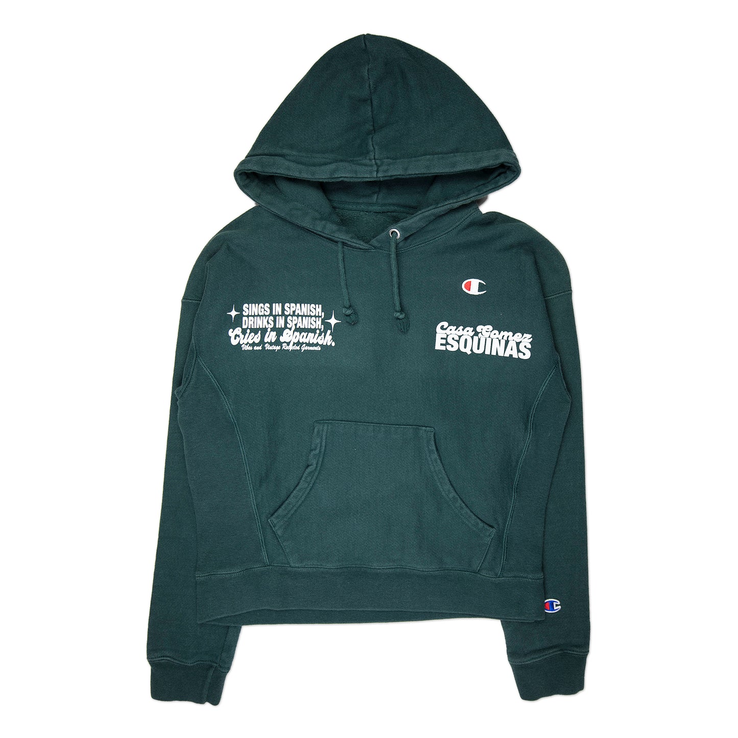 Green "Cries in Spanish" Hoodie (XS)