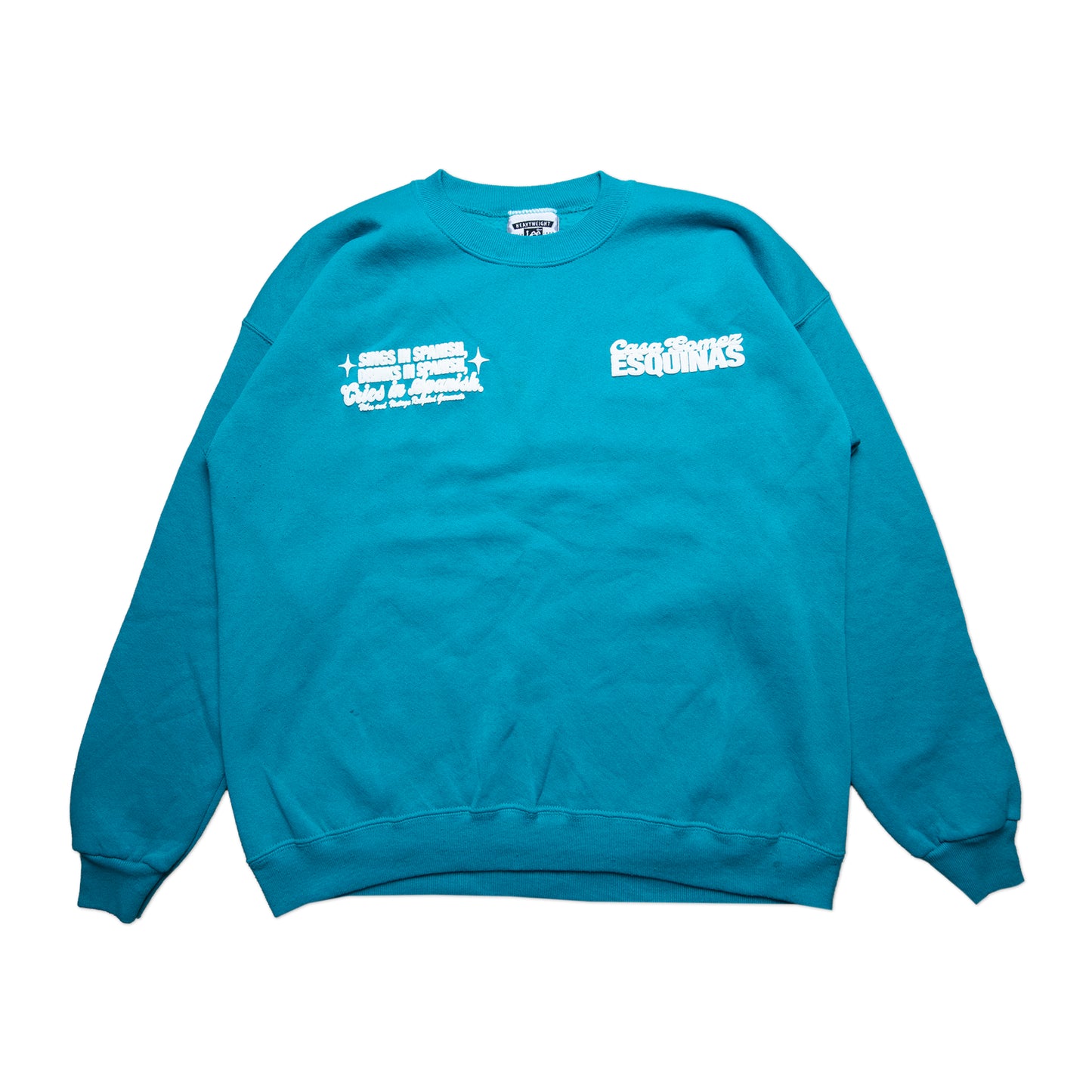 Turquoise Cries in Spanish Crew (XL)