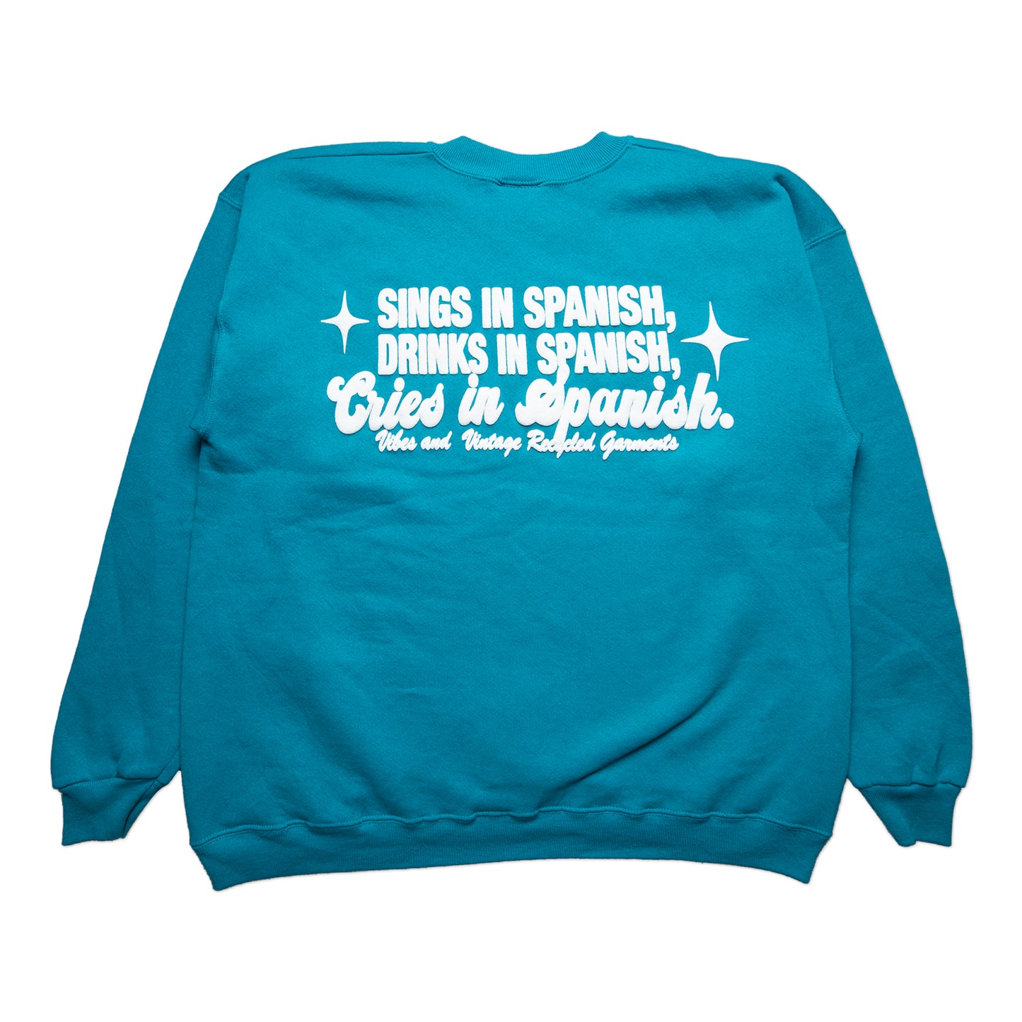 Turquoise Cries in Spanish Crew (XL)