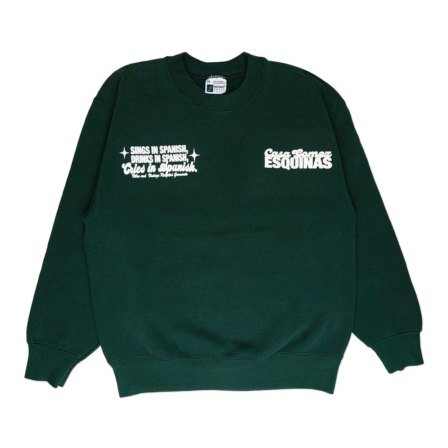 Forest Green "Cries in Spanish" Crew (S/M)