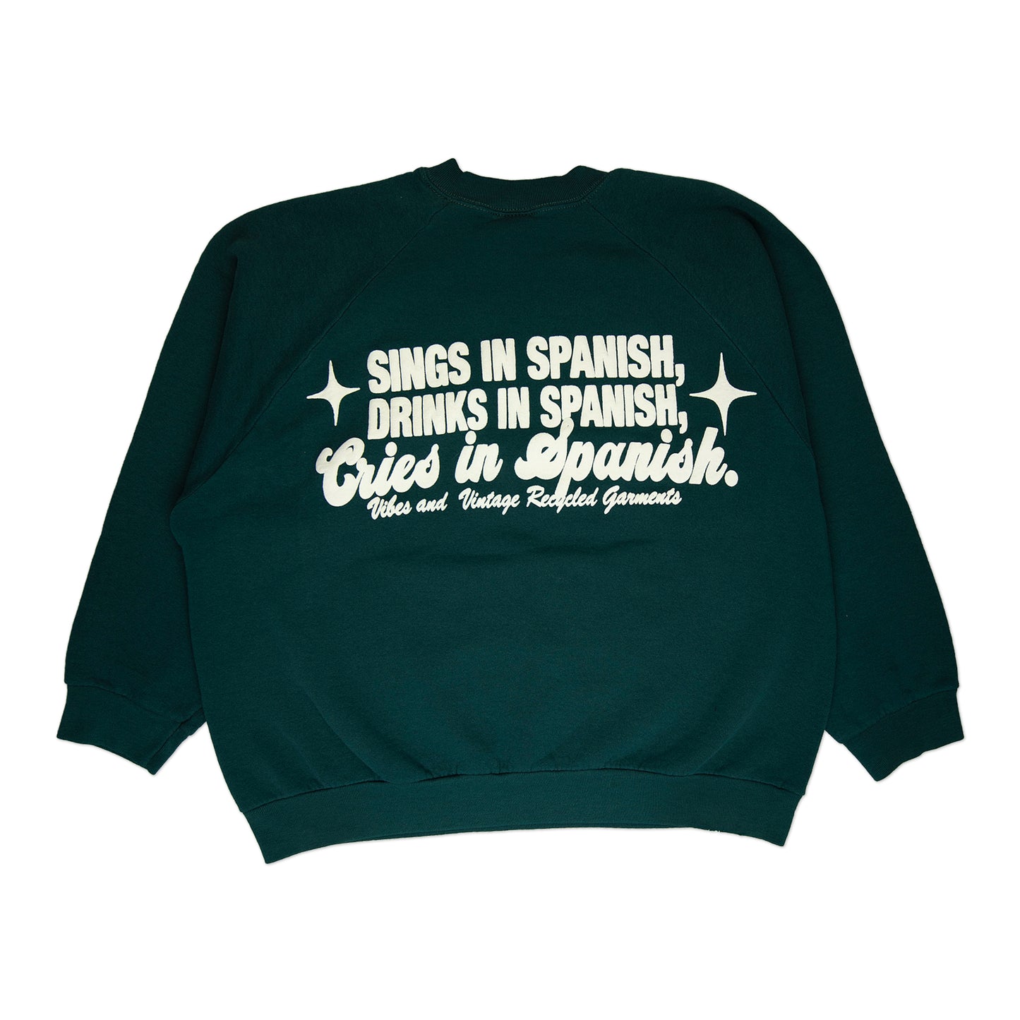 Forest Green "Cries in Spanish" Crew (M)