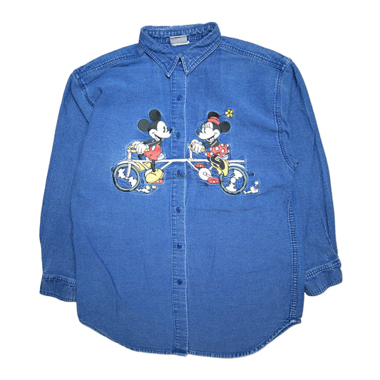 00's Minnie & Mickey Button Up (L)