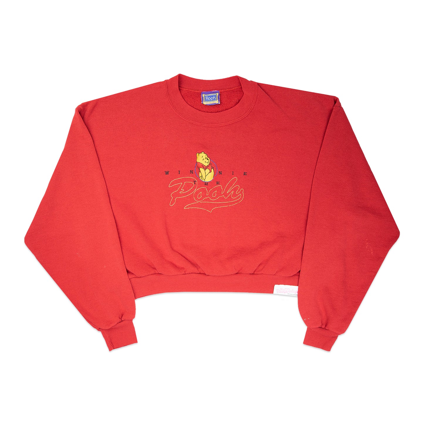 Cropped Embroidered Pooh Crew (L)