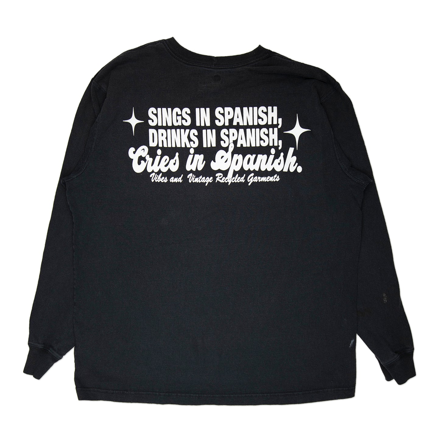 Black "Cries in Spanish" Longsleeve (XXL)