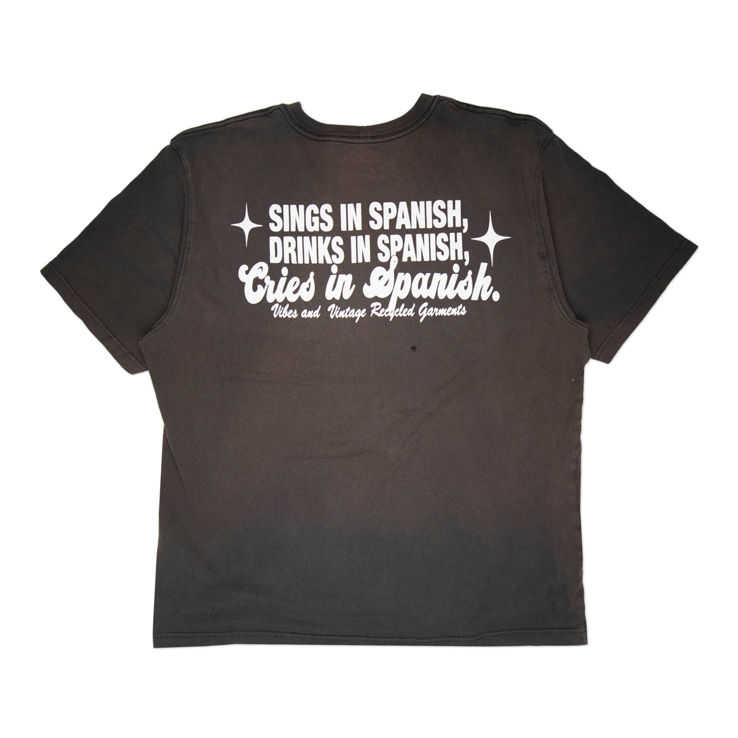 Brown "Cries in Spanish" Tee (XL)