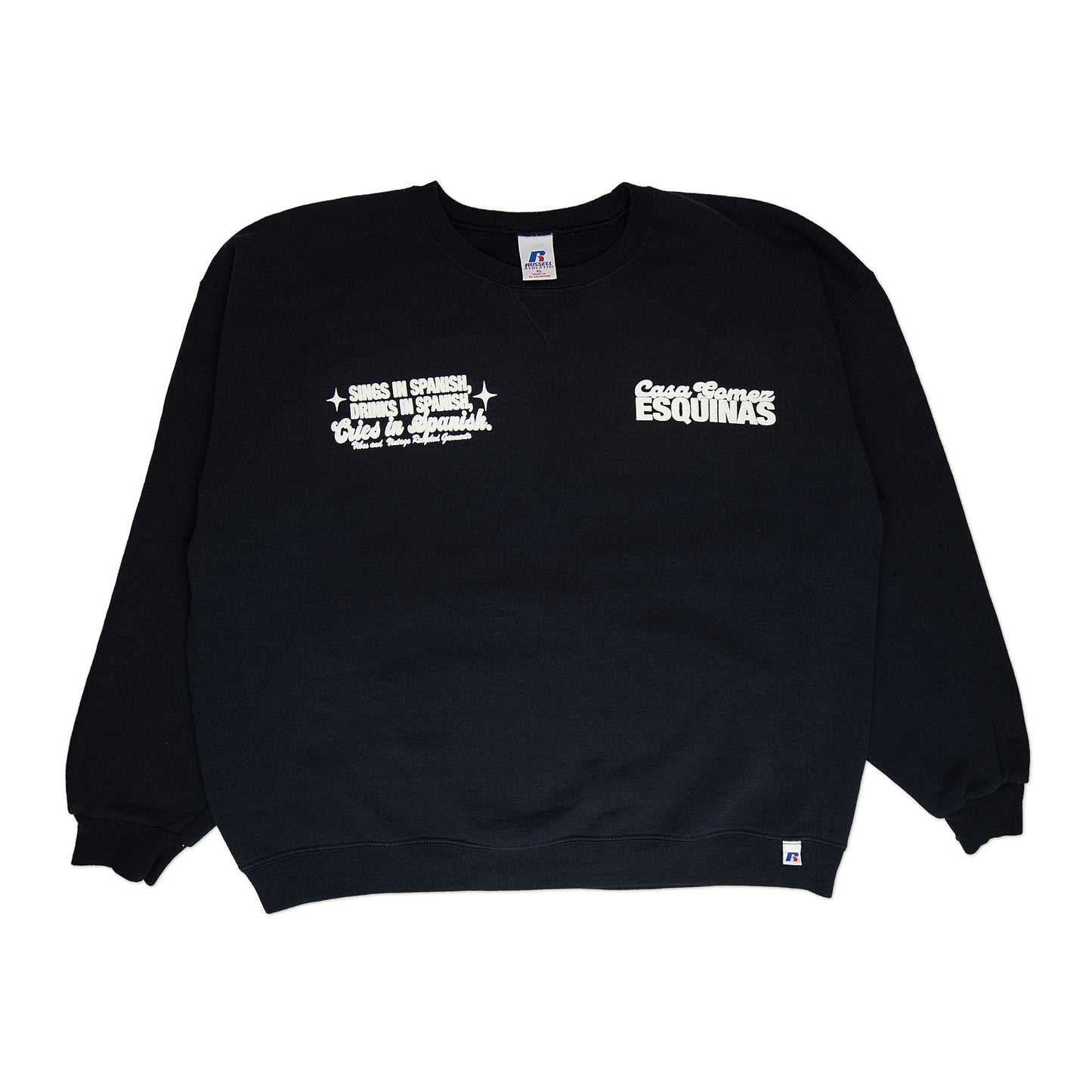 Black "Cries in Spanish" Crew (XL)