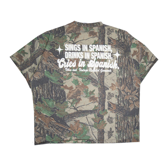 Camo "Cries in Spanish" Tee (XL)