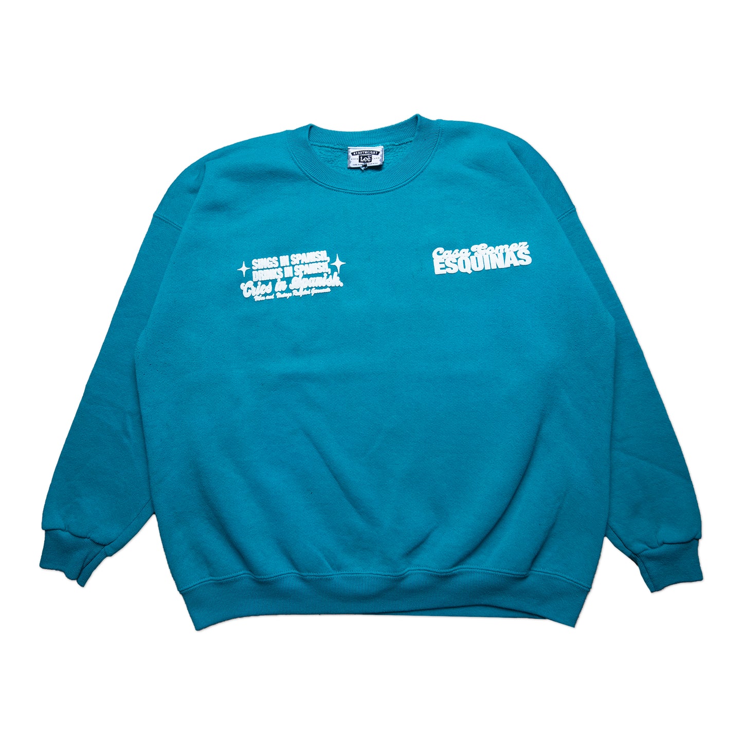 Turquoise Cries in Spanish Crew (XL)