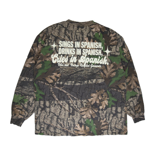 Camo "Cries in Spanish" Longsleeve (L/XL)